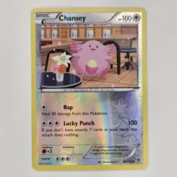 Chansey 80/119 Reverse Holo Common XY Phantom Forces NM Pokemon - Image 1