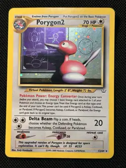 Pokemon Porygon2 TCG Neo Revelation 12/64 Unlimited Holo Rare MP - Image 1