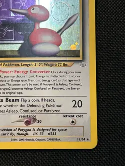 Pokemon Porygon2 TCG Neo Revelation 12/64 Unlimited Holo Rare MP - Image 5