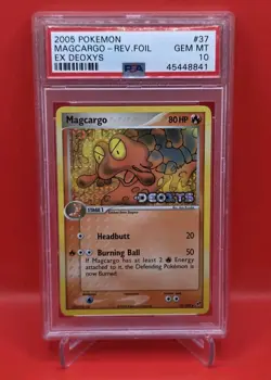 Magcargo Reverse Foil - PSA 10 ~ LOW POP *7* - Pokemon TCG EX Deoxys 37/107 - Image 1