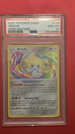 2020 Pokemon Vivid Voltage Jirachi Amazing Rare 119/185 PSA 10 GEM MINT - Image 1