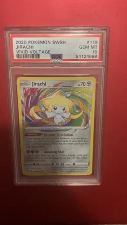 2020 Pokemon Vivid Voltage Jirachi Amazing Rare 119/185 PSA 10 GEM MINT - Image 5
