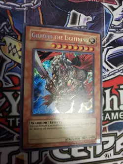 Yugioh Gilford The Lightning LP DR04-EN242 Secret Rare Unlimited - Foil Bleed - Image 3