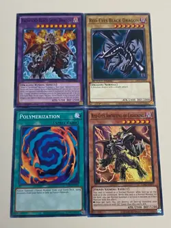 Yugioh Archfiend Black Skull Dragon Red-Eyes Fusion Set NM - Plus Free Holo A - Image 1