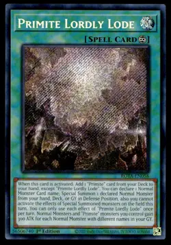 Yu-Gi-Oh TCG Rage of the Abyss #ROTA-EN058 Primite Lordly Lode ScR,1st Ed. - Image 1