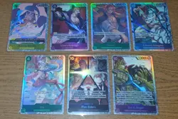 (7) One Piece Carry On His Will OP13 'SR' SUPER RARE (Lot of 7) - Image 1