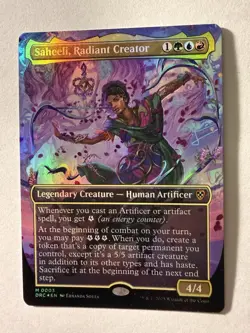 Saheeli, Radiant Creator (Borderless) Commander: Aetherdrift 3 Mythic MTG - Image 1
