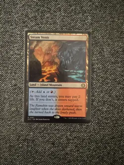 STEAM VENTS LORWYN ECLIPSED ECL RARE ISLAND MOUNTAIN LAND MTG 267 ECL Shock Land - Image 1