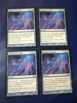 Temporal Cascade X4 Mirrodin Ex Condition See Front/back Pics - Image 1