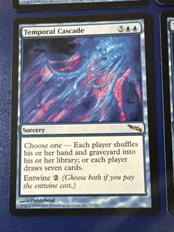 Temporal Cascade X4 Mirrodin Ex Condition See Front/back Pics - Image 3
