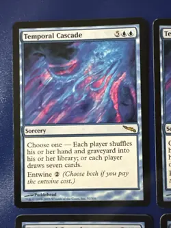 Temporal Cascade X4 Mirrodin Ex Condition See Front/back Pics - Image 4