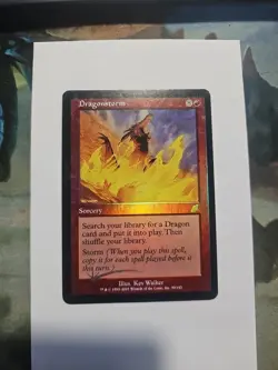 Magic The Gathering MTG DRAGONSTORM FOIL Scourge MP Moderately Played - Image 1