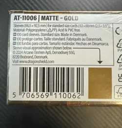 Dragon Shields Matte Sleeves - Gold (100ct) - Image 3