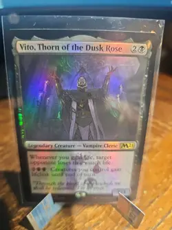 Vito, Thorn of the Dusk Rose #127 - NM MEDIA RESALE PROMO FOIL Core Set 2021 MTG - Image 1