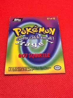 Pokemon Topps Movie Edition #07 Squirtle Stage 1 E7 of 12 Non Holo - Image 5