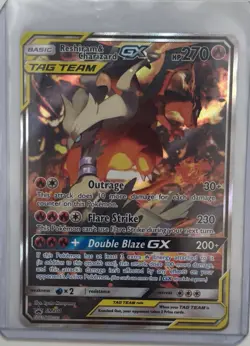 Pokemon TCG Reshiram & Charizard GX SM201 Black Star Promo Tag Team LP+/NM- - Image 1