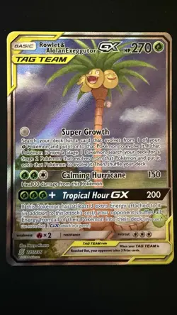 Pokemon Rowlet Alolan Exeggutor GX 215/236 - Image 1