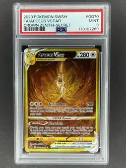 Arceus Vstar #GG70 Secret 2023 Pokemon SWSH Crown Zenith PSA 9 MINT - Image 1