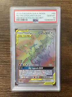 Pokemon TCG - Hidden Fates - Moltres & Zapdos & Articuno GX - 69/68 - PSA 10 - Image 1