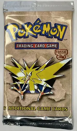 1999 Pokemon Fossil pack Zapdos factory sealed WOTC New near mint vintage - Image 3