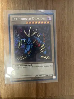Yugioh Tri-Horned Dragon NM LOB-EN000 25th Anniversary - Image 1