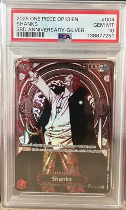 One Piece Shanks Silver SP OP13 PSA 10 English - Image 1
