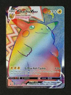 Pokemon Cards Pikachu VMAX 188/185 Vivid Voltage Rare Rainbow - Image 1