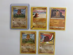 Diglett Pokemon Vintage Card Lot (5) Shadowless, E Reader, Team Rocket - Image 1