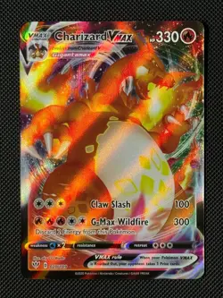 Pokemon Cards Charizard VMAX 020/189 Darkness Ablaze Holo Rare VMAX - Image 1