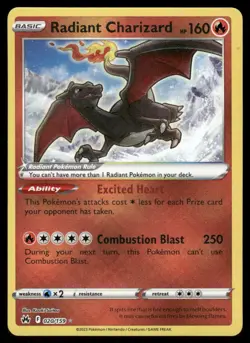 Pokemon Cards Radiant Charizard 020/159 Crown Zenith Radiant Rare NM *2 - Image 1