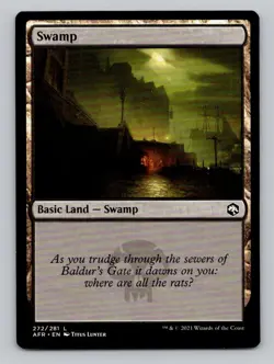 Swamp () 272 L Adventures in the Forgotten Realms Magic The Gathering NM - Image 1