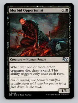 Morbid Opportunist 464 Foundations Jumpstart Magic The Gathering NM - Image 1