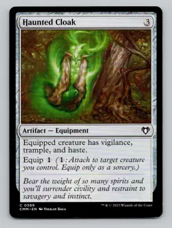 Haunted Cloak 389 C Commander Masters Magic The Gathering - Image 1