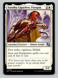 Danitha Capashen Paragon (Anime) 59 Foundations Jumpstart Magic The Gathering NM - Image 1