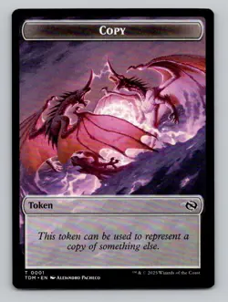 Copy // Monk Double-Sided Token 1 // 3 Tarkir Dragonstorm Magic The Gathering NM - Image 1