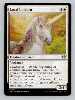 Loyal Unicorn 40 U Commander Masters Magic The Gathering - Image 1