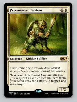 Preeminent Captain 25 R Magic 2015 (M15) Magic The Gathering NM - Image 1