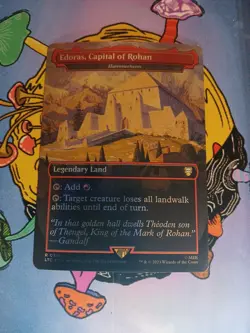 1x Edoras, Capital of Rohan - Foil Extended Art LOTR NM MTG 0518 - Image 1