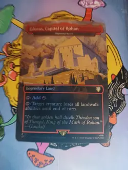 1x Edoras, Capital of Rohan - Foil Extended Art LOTR NM MTG 0518 - Image 3