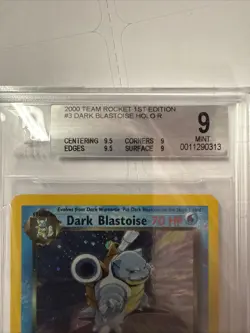 2000 Dark Blastoise Pokemon Team Rocket 1st Edition Holo 3/82 BGS 9 Mint - Image 2