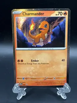Pokemon Scarlet & Violet 151 Charmander SVP 047 Cosmos Holo Promo NM D - Image 1