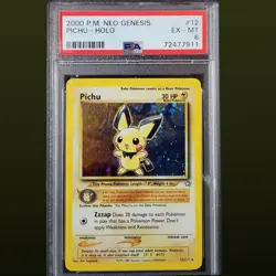 2000 POKEMON NEO GENESIS #12 PICHU-HOLO PSA 6 - Image 1