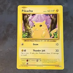 2016 Pokemon Evolutions Pikachu 35/108 NM/M Common Base Card Fat Pikachu 145 - Image 1