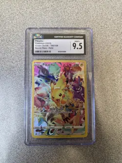 ⚡ 2023 Pokemon Crown Zenith Pikachu 160/159 Secret Rare Holo CGC MINT+ 9.5 - Image 1