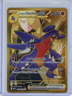 Cynthia's Garchomp ex Pokemon 2025 SV Destined Rivals Gold Hyper Rare 241/182 NM - Image 1