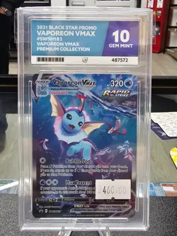 Vaporeon VMAX SWSH182 | Black Star Promo | LOW POP | Ace 10 | Pokemon TCG - Image 1