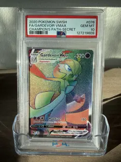 2020 POKEMON SWSH FA/GARDEVOIR VMAX CHAMPION'S PATH-SECRET PSA 10 GEM MINT - Image 1