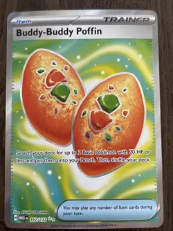 Pokemon Mega Evolution Buddy-Buddy Poffin Full Art Ultra Rare Holo #167/132 - Image 1
