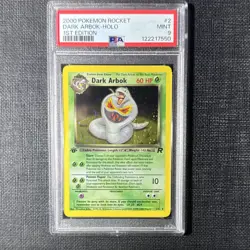 2000 Pokemon Team Rocket Dark Arbok 2/82 Holo 1st Edition PSA 9 - Image 1