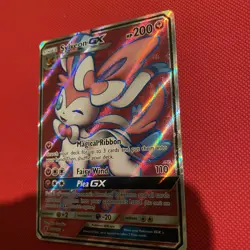Pokemon Sun & Moon Guardians Rising Sylveon gx 140/145 mint condition full art - Image 2